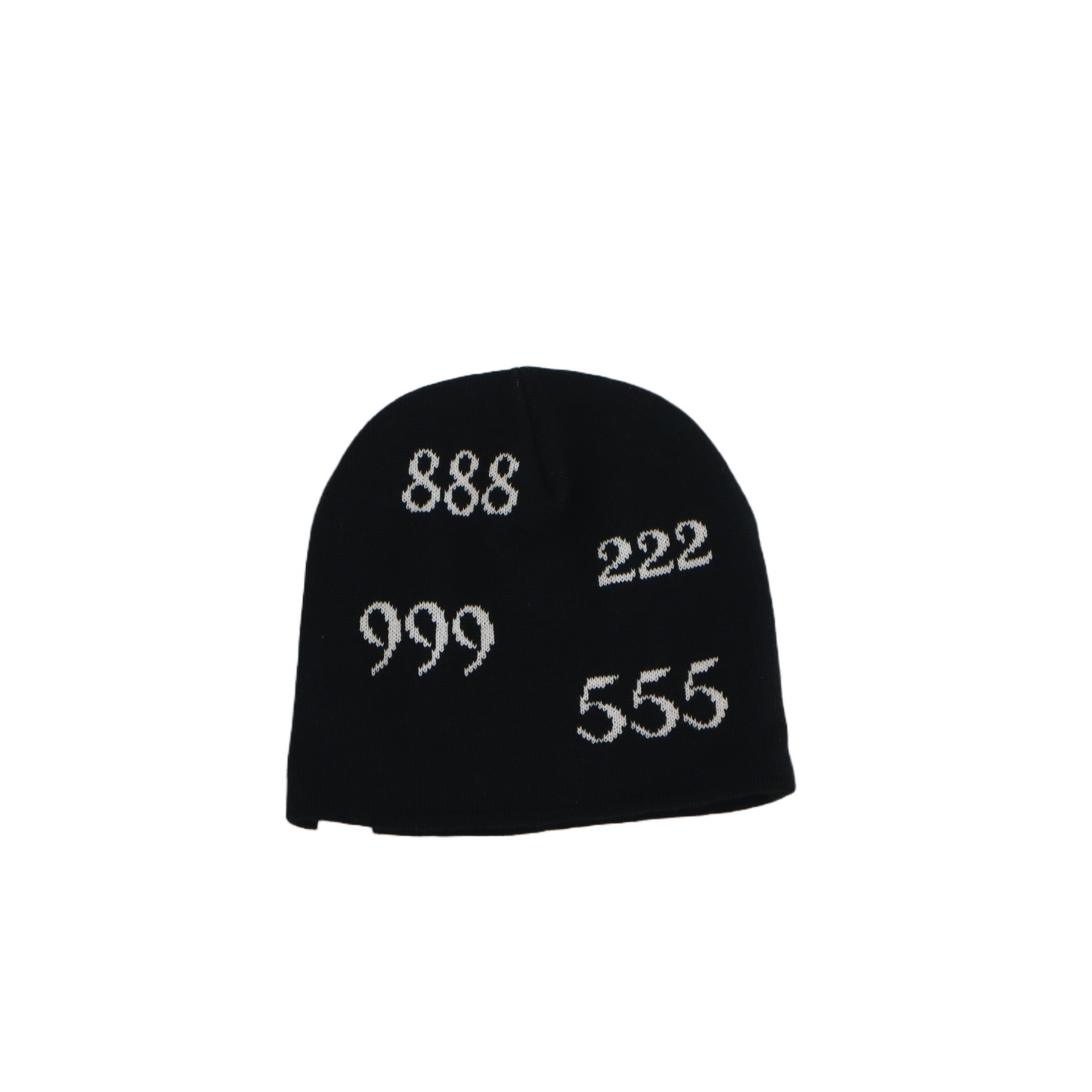 Dispersed Angel Number Beanie, Black