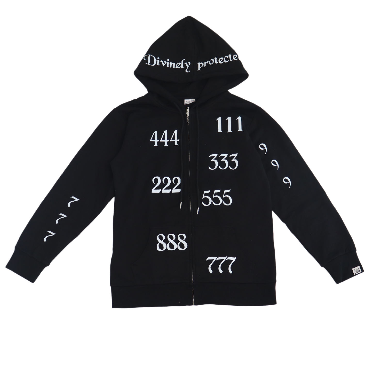 Divinely Protected Dispersed Angel Number Hooded Jacket