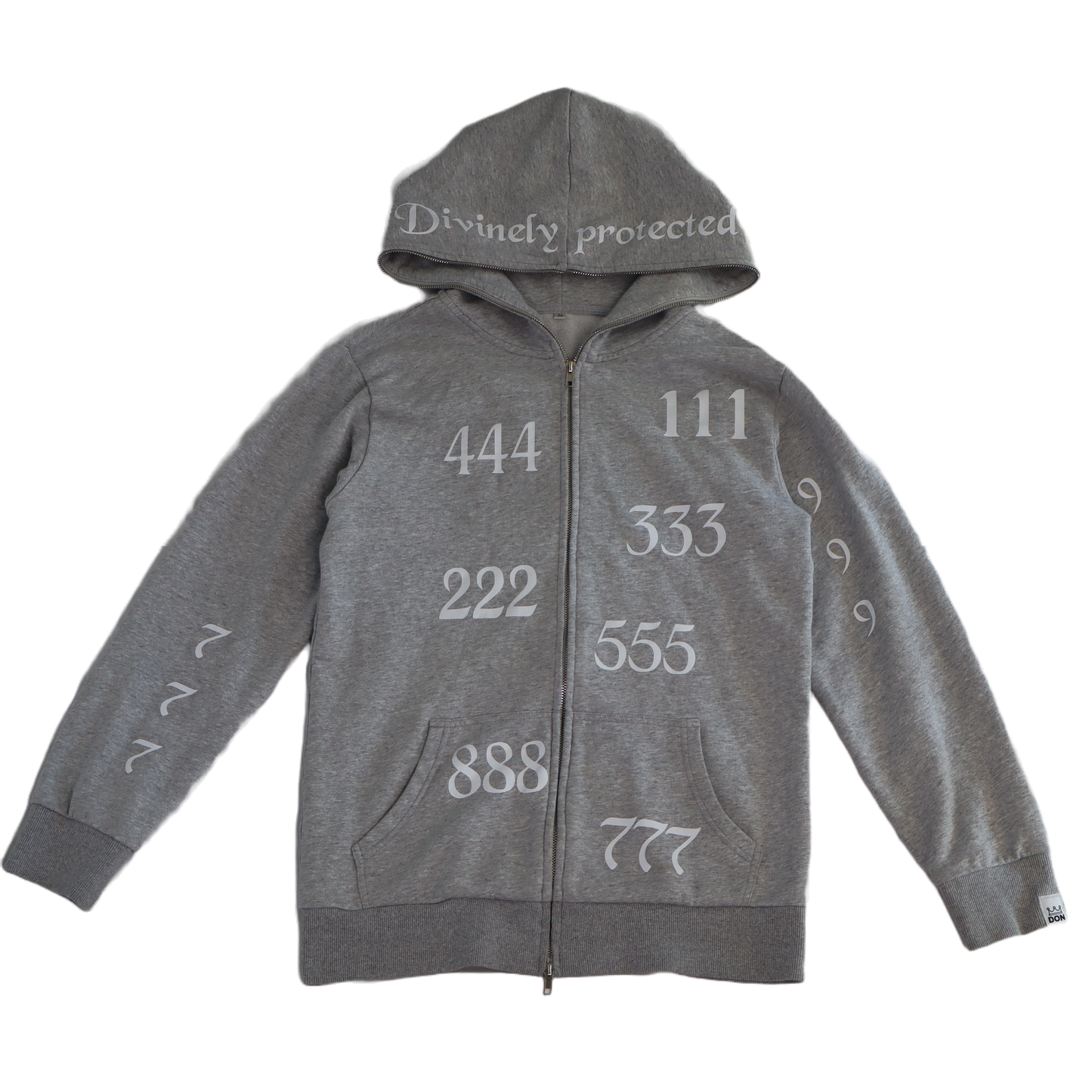 Divinely Protected Dispersed Angel Number Full zip Hooded Jacket